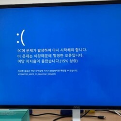 블루스크린 야당때문이다 이게 다 야당 때문이다 정치 새누리 자유당 바른정당 쓰레기 패러디