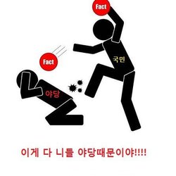 국민 fact 펙폭 야당때문이다 이게 다 야당 때문이다 정치 새누리 자유당 바른정당 쓰레기 패러디