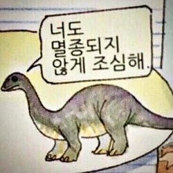 너도 멸종 공룡 조심해 닥쳐 죽고싶냐