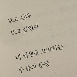 보고싶다 보고싶었다 일생을 요약한 두줄의 문장 사랑 이별