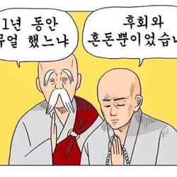 새해 새해인사 새해짤 스님 1년동안 무얼 했느냐 후회와 혼돈뿐이었습니다